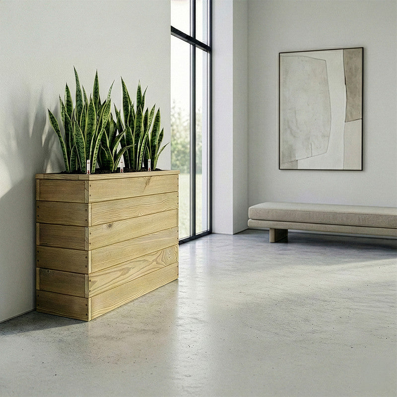 Jardinera De Madera Con Autorriego 86x34x60 Cm Nidum Basic Hortalia_1
