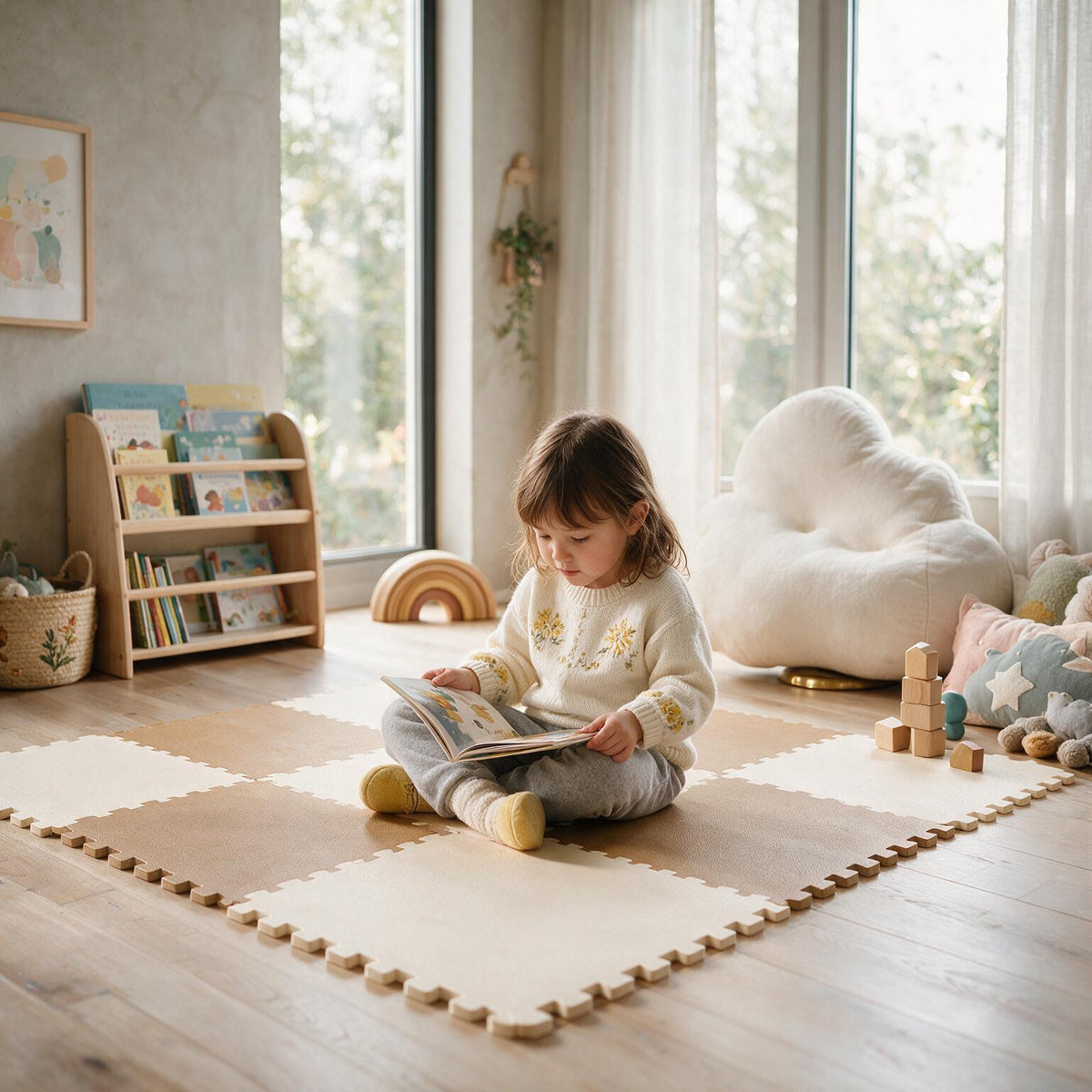 Tatami Kids Puzzle 32x32cm 10mm Caramelo - Bege 18un. (1.84m2)_5