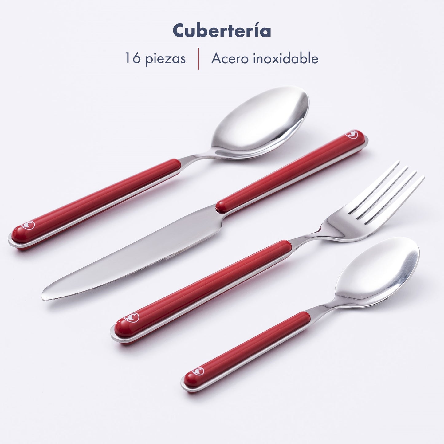 Cubertería De 16pc En Acero Inoxidable Con Pulido Brillante El Ganso