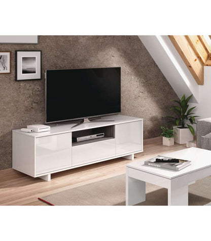 Modulo Bajo Television Zubia En Acabado Blanco/gris Ceniza 46 Cm(alto)150 Cm(ancho)41 Cm(largo)_5