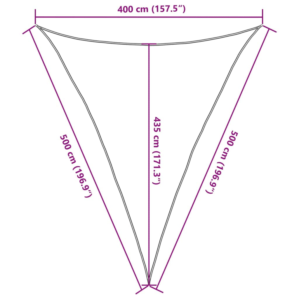 Vidaxl Toldo De Vela Hdpe Beige 160 G/m² 4x5x5 M_2
