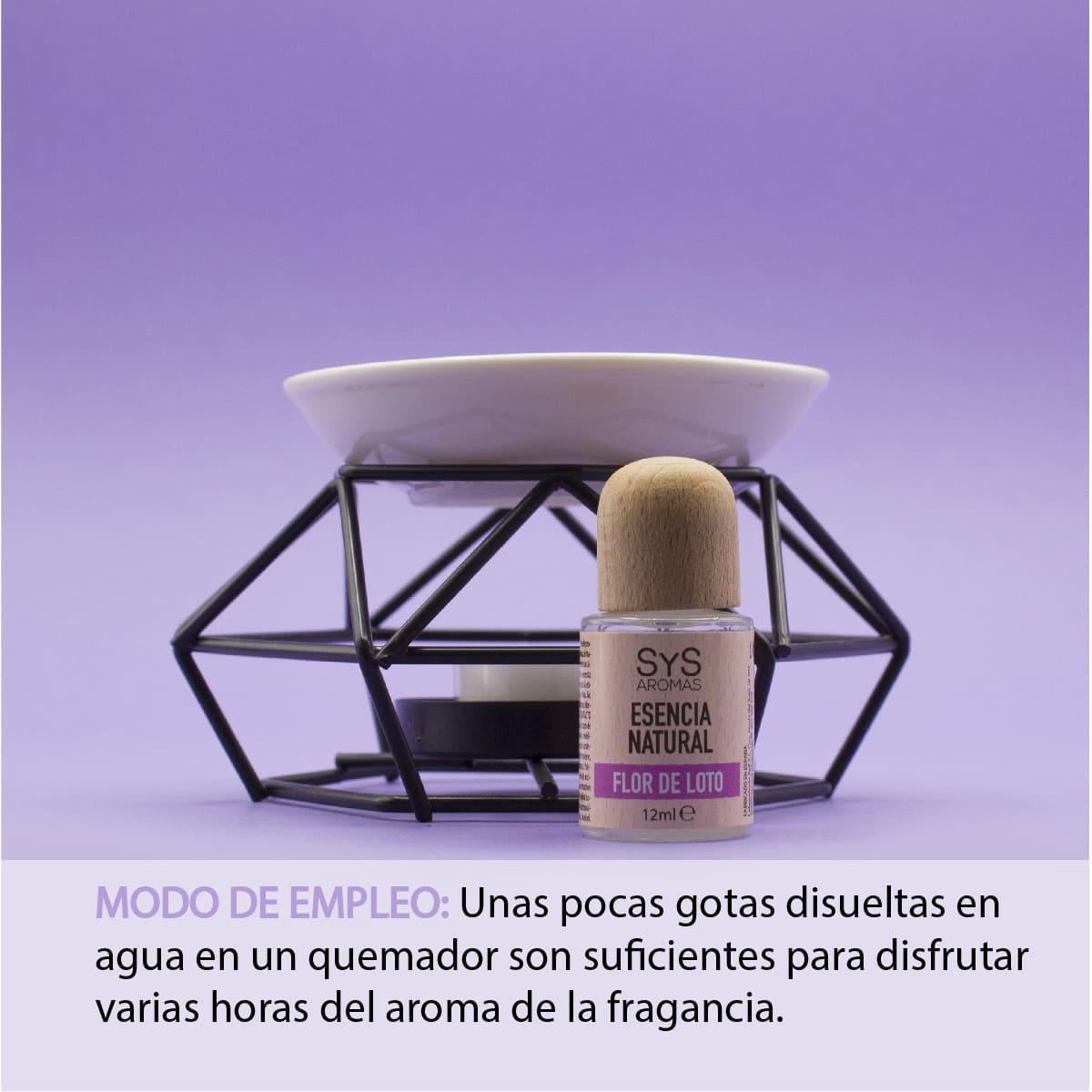 Esencia Natural Flor de Loto SYS Aromas 12 ml | Aroma Floral y Oriental | Para Quemadores y Humidificadores_1
