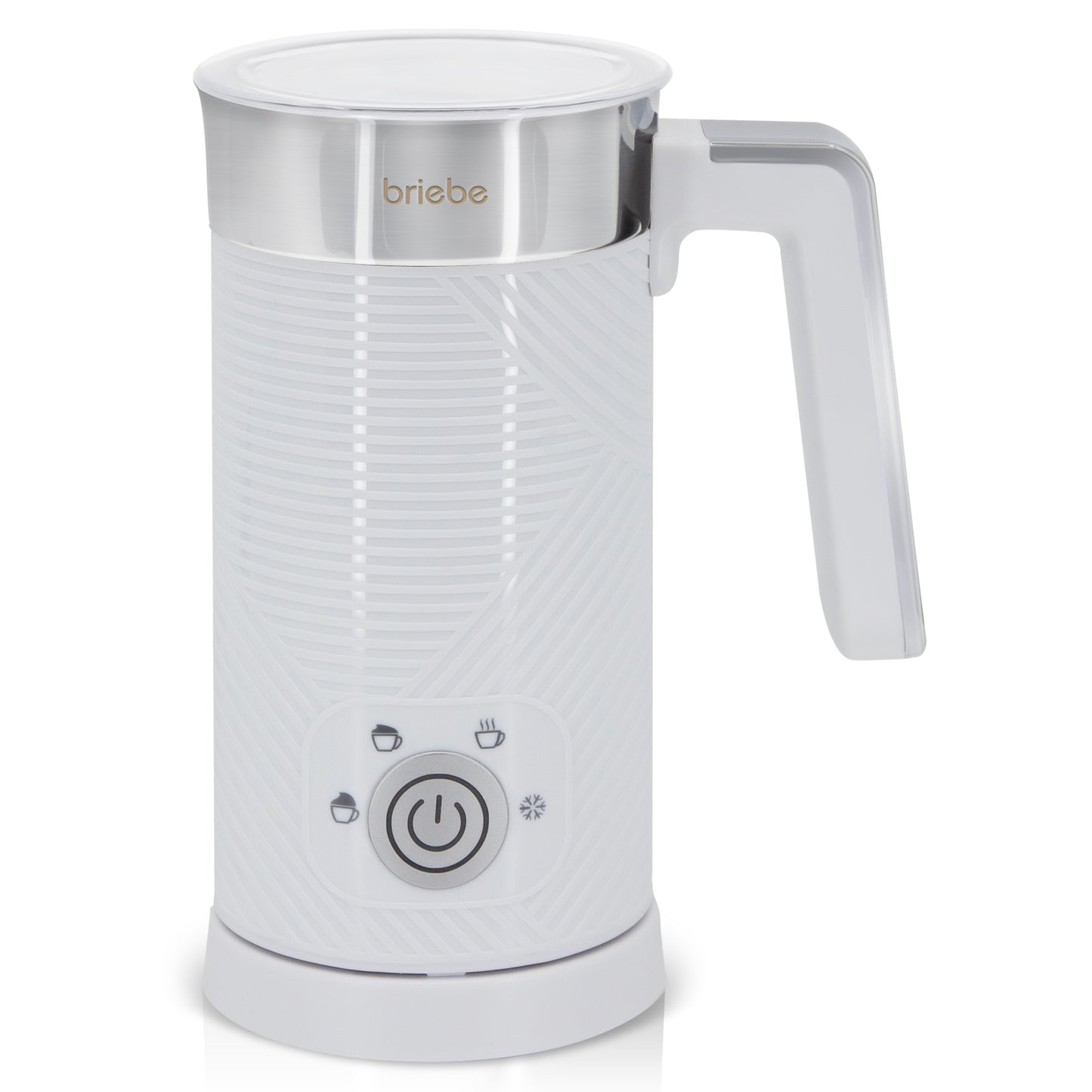 Briebe Elegance Espumador Leche Eléctrico Calentador Espuma Fría/caliente 130ml Leche Caliente 300ml, Mf1172wht, Blanco_0