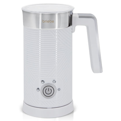 Briebe Elegance Espumador Leche Eléctrico Calentador Espuma Fría/caliente 130ml Leche Caliente 300ml, Mf1172wht, Blanco_0