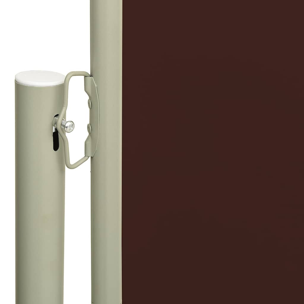 Vidaxl Toldo Lateral Retráctil De Jardín Marrón 117x300 Cm_4