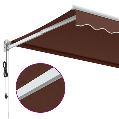 Toldo Retráctil Automático Marrón 350x250 Cm_5