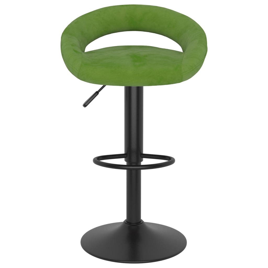 Taburetes De Cocina 2 Uds Terciopelo Verde Claro_2
