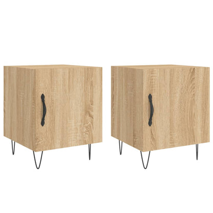 Mesitas Noche 2 Uds Madera Ingeniería Roble Sonoma 40x40x50 Cm_0