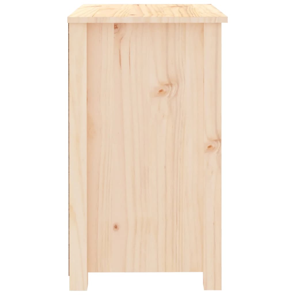 Mesita De Noche Madera Maciza De Pino 50x35x61,5 Cm_2