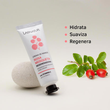 Crema de Manos de Rosa Mosqueta Labnatur 50 ml | Avellanas, Karité y Urea | Hidratación y Regeneración | Vegano_1