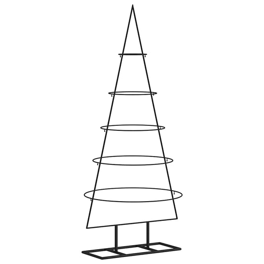 Vidaxl Árbol De Navidad Para Decoración Metal Negro 125 Cm_0