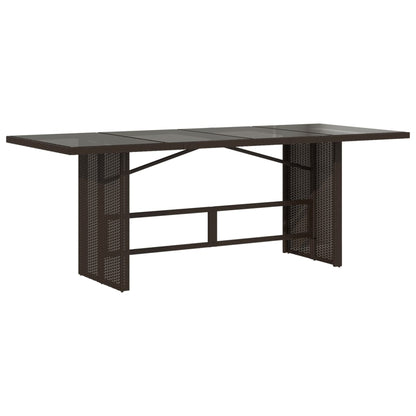 Set Comedor Para Jardín 9 Pzas Y Cojines Ratán Sintético Marrón / Vetonek_3