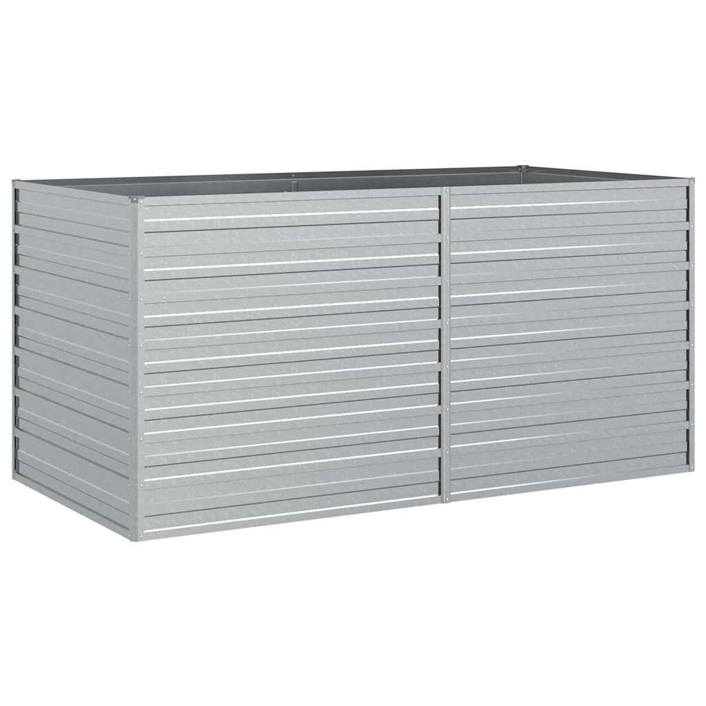 Arriate De Acero Galvanizado Plateado 160x80x77 Cm_0
