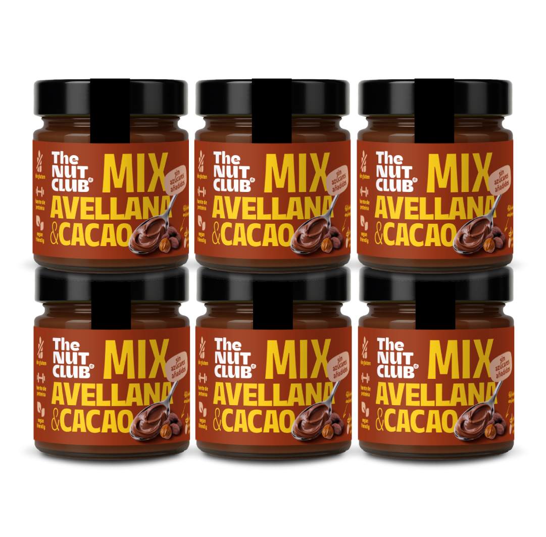 Pack crema de avellanas y cacao 6 uds The Nut Club 1200g_0