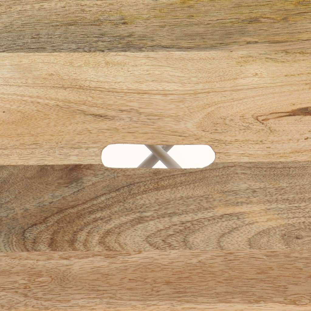 Taburetes De Cocina 4 Unidades Madera Maciza De Mango Blanco_4