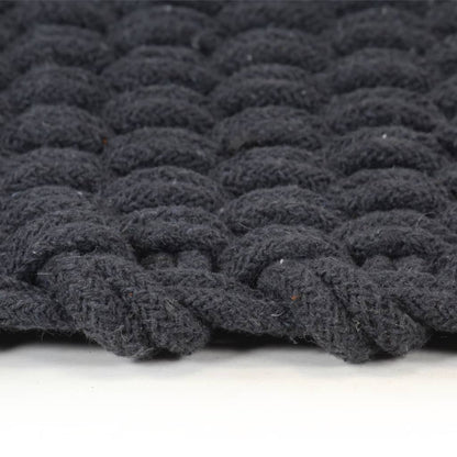 Alfombra Rectangular Algodón Antracita 180x250 Cm / Vetonek_4