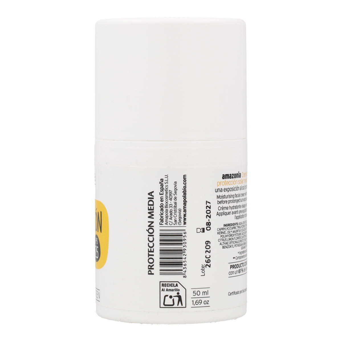Protector solar facial SPF 25 Amazonia Amapola 50ml