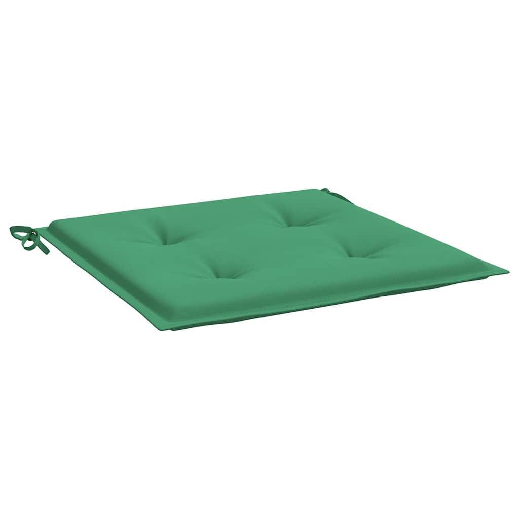 Vidaxl Cojines De Silla De Jardín 2 Uds Tela Oxford Verde 40x40x3 Cm_3