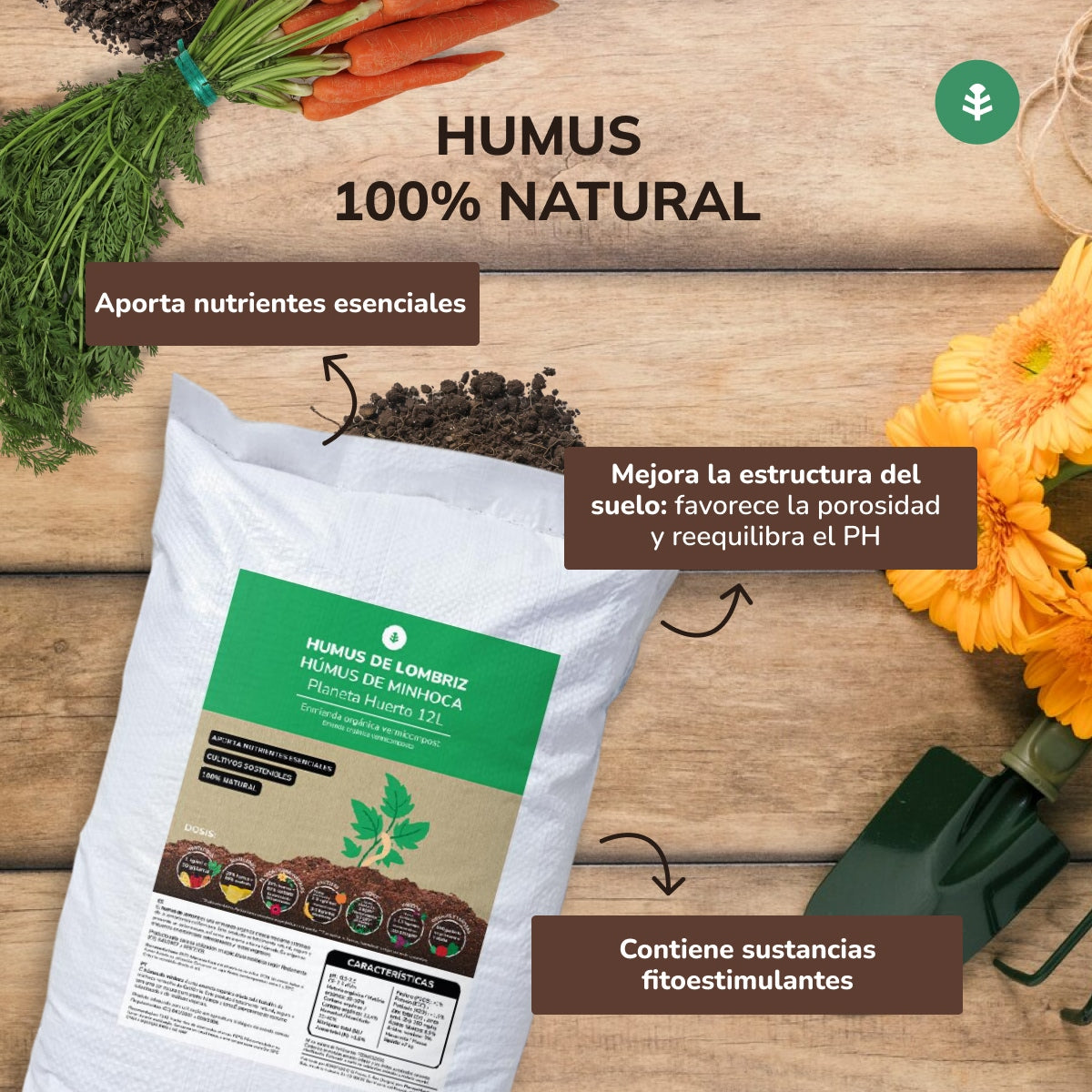 Humus de Lombriz Planeta Huerto 42 l