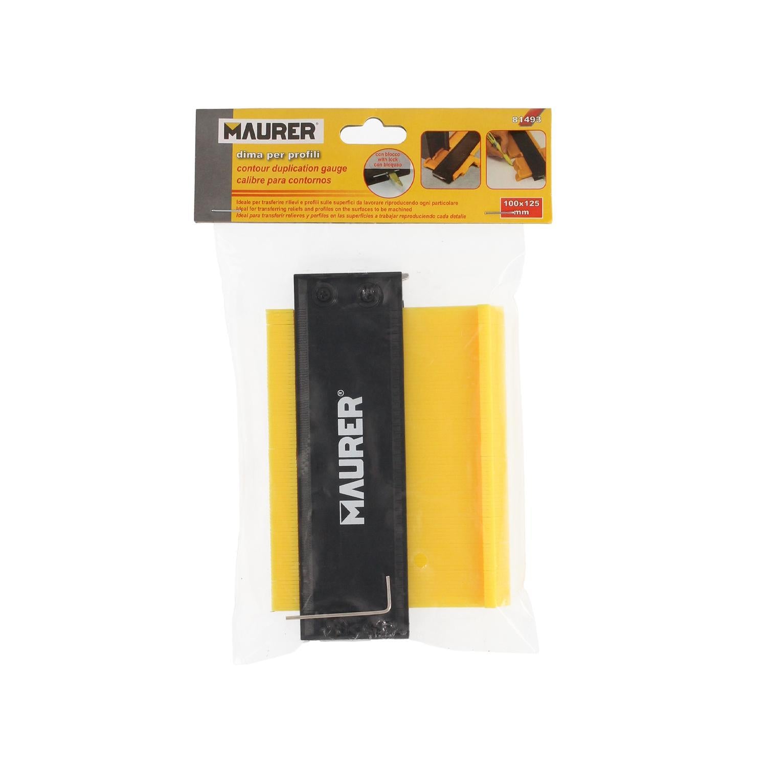 Medidor De Contornos 100x125 Mm. Con Bloqueo. Medidor De Perfiles, Medidor Formas, Duplicador Perfiles, Preciso,dureza Ajustable_2