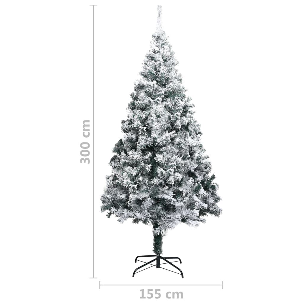 Vidaxl Árbol De Navidad Artificial Con Nieve Pvc Verde 300 Cm_2