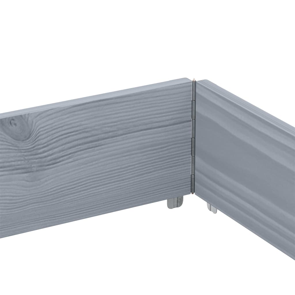 Jardinera De Madera Maciza De Pino Gris 150x100 Cm_5
