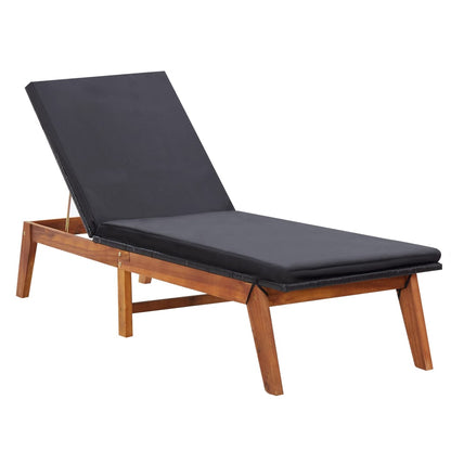 Tumbonas Con Mesa 2 Uds Ratán Sintético Y Madera Maciza Acacia_1