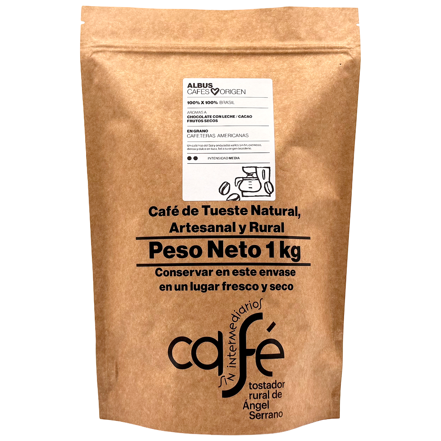 Cafe Sin Intermediarios Café Brasil Albus En Grano Para Americana 1 Kg_0