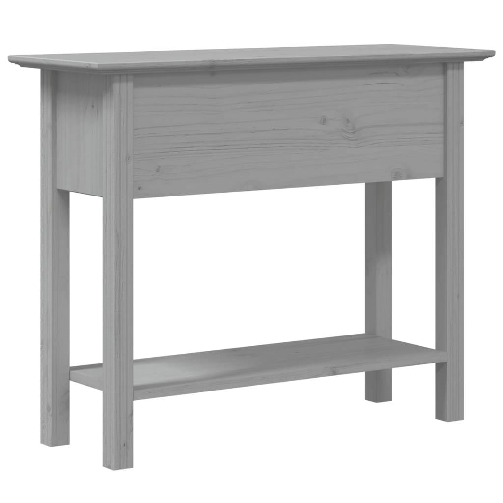 Mesa Consola Bodo Madera Maciza De Pino Gris 91x35x74 Cm_4