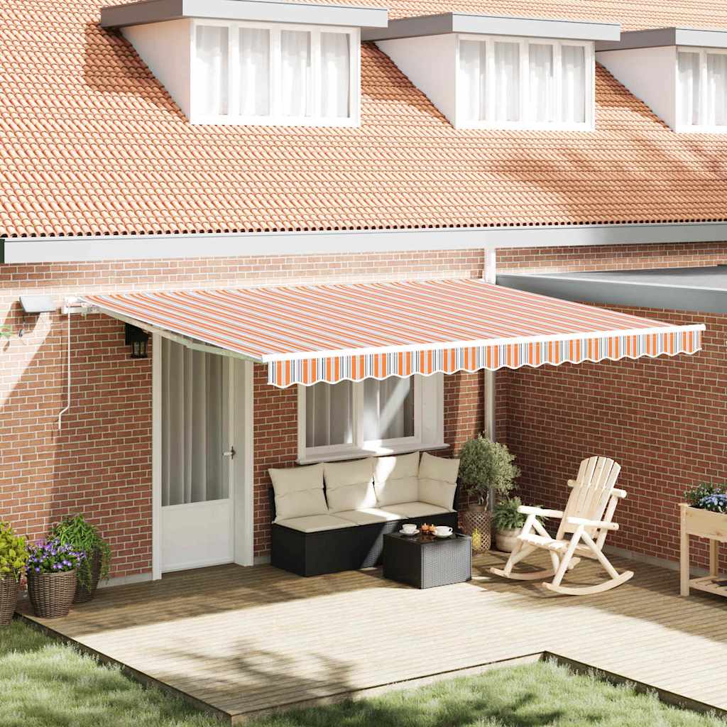 Toldo Retráctil Multicolor 450 X 300 Cm Tela Y Aluminio_1