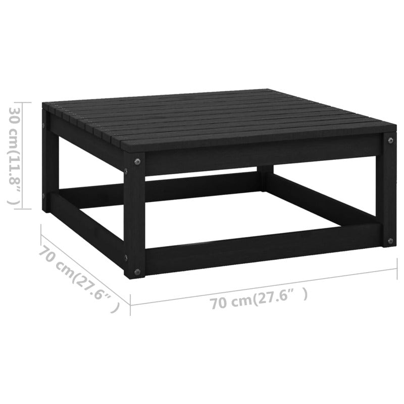 Vidaxl Taburetes De Jardín Con Cojines Madera Maciza De Pino Negro_5