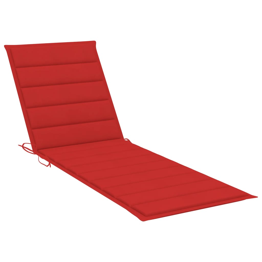 Tumbona Doble Y Cojines Rojo Tinto Madera Pino Impregnada_3