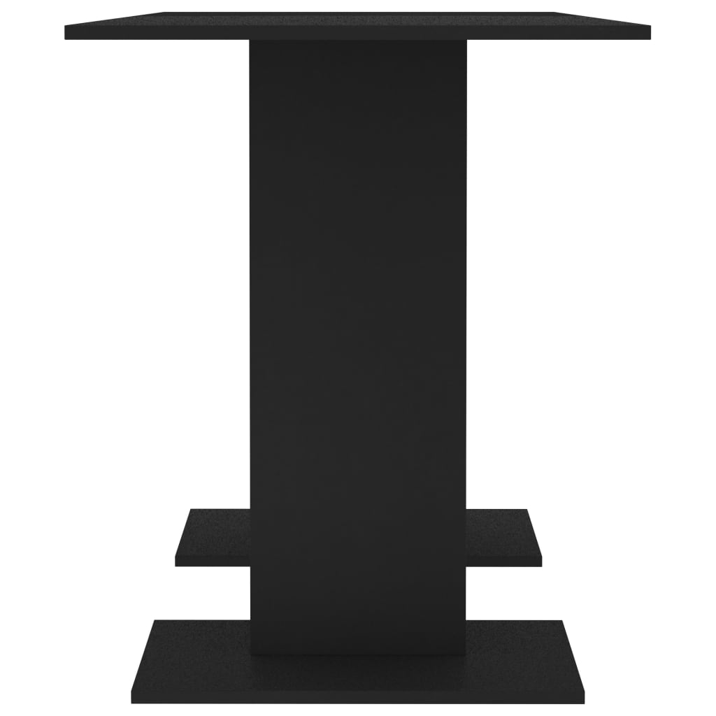 Mesa De Comedor De Madera Contrachapada Negro 110x60x75 Cm_2