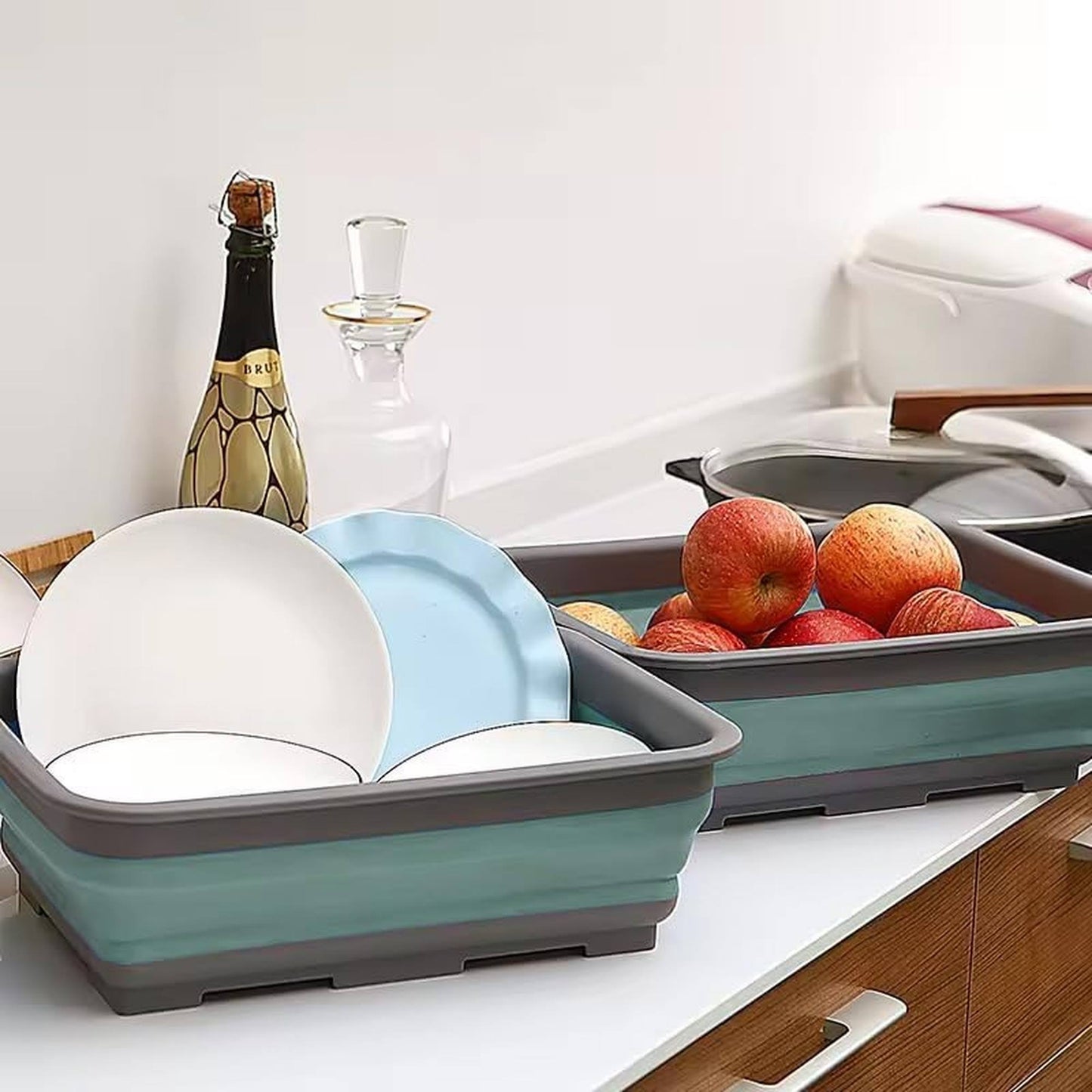 Well Home Cuenco Plegable Para Lavar Platos De 8l- 37x27x12cm_3