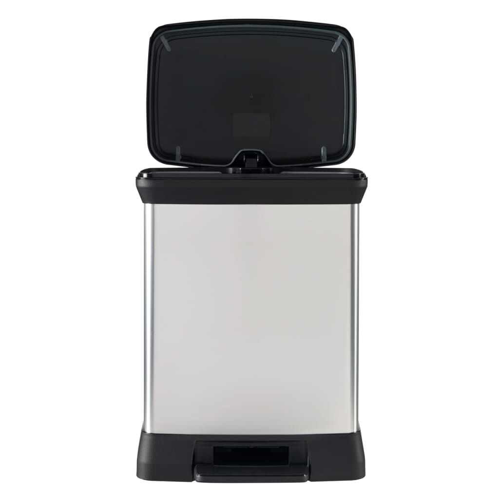 Curver Papelera De Pedal Deco Rectangular Plateado 30 L_3