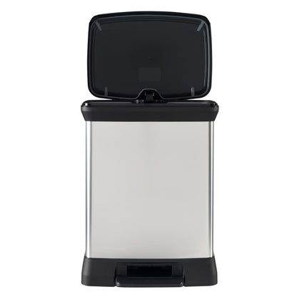 Curver Papelera De Pedal Deco Rectangular Plateado 30 L_3