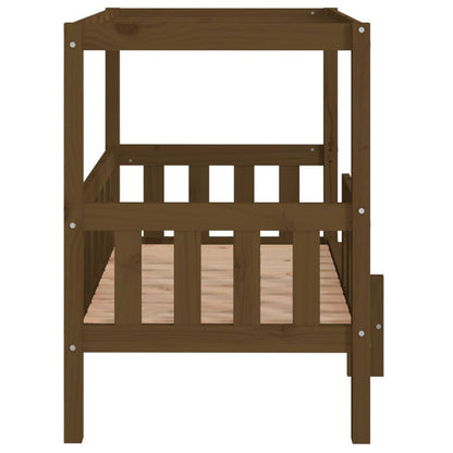 Vidaxl Cama Para Perros Madera Maciza Pino Marrón Miel 95,5x73,5x90 Cm_5