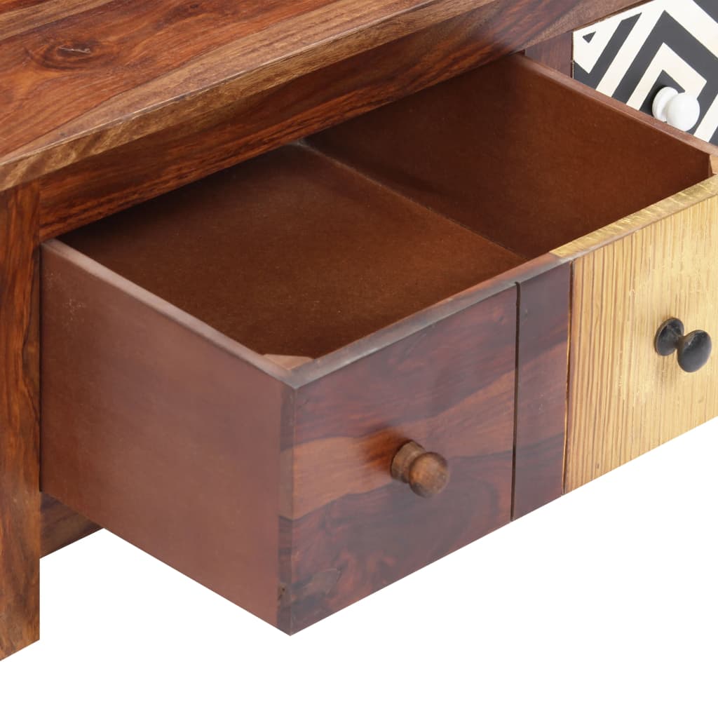 Mesa De Centro De Madera Maciza De Sheesham 90x50x30 Cm_2