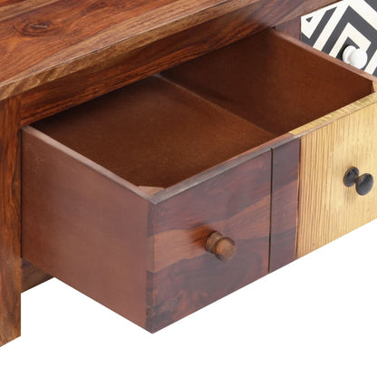 Mesa De Centro De Madera Maciza De Sheesham 90x50x30 Cm_2