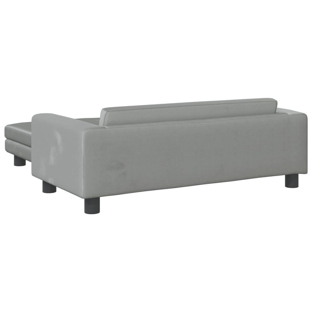 Cama De Perros Con Extensión Terciopelo Gris Claro 100x50x30 Cm / Vetonek_3