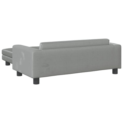 Cama De Perros Con Extensión Terciopelo Gris Claro 100x50x30 Cm / Vetonek_3