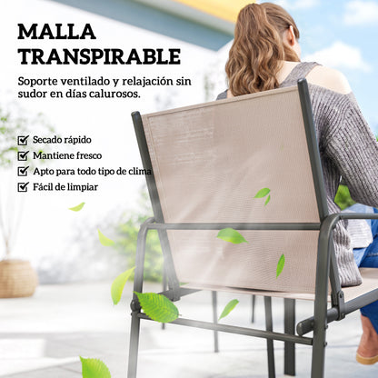 Outsunny Conjunto De Mesa Y Sillas Jardín De 7 Piezas_4