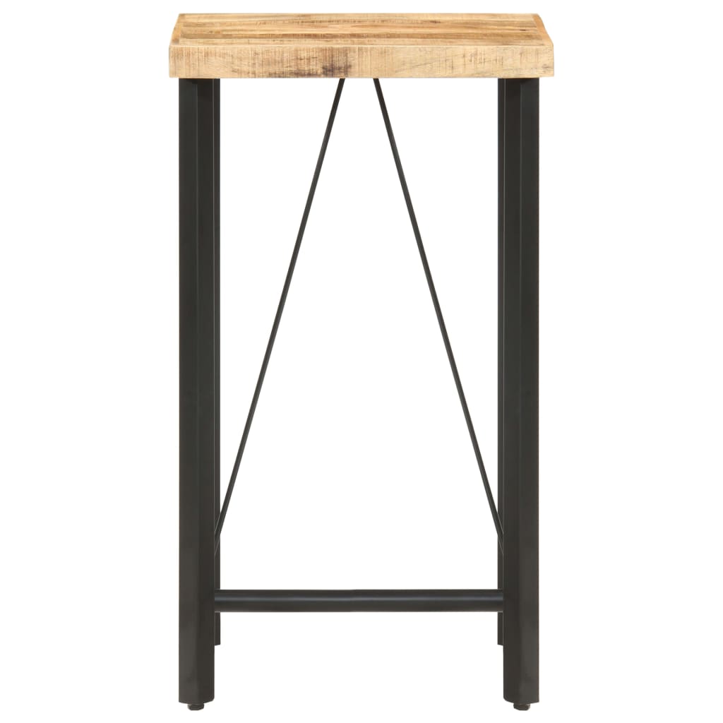 Mesa De Bar Madera Maciza De Mango Rugosa 60x60x107 Cm_0