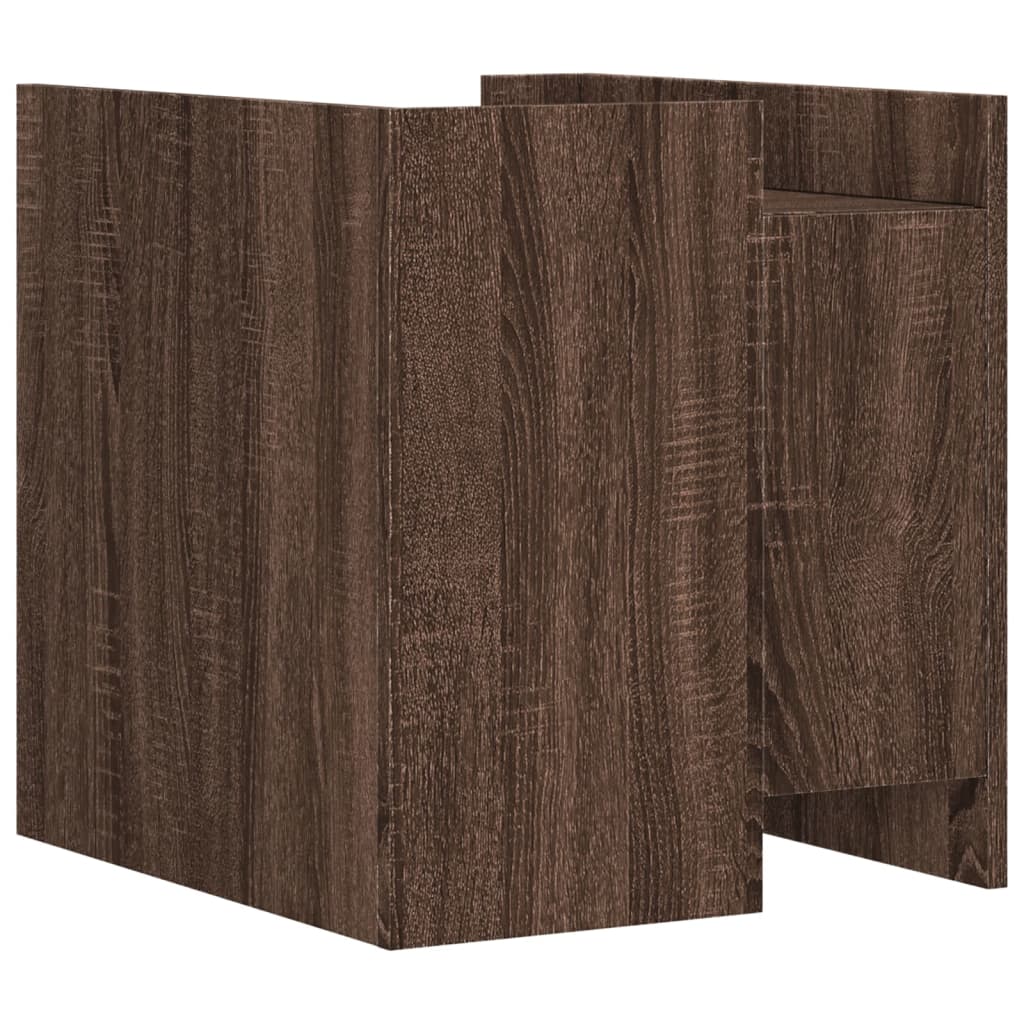 Mesita De Noche Madera De Ingeniería Roble Marrón 45x50x50 Cm_4