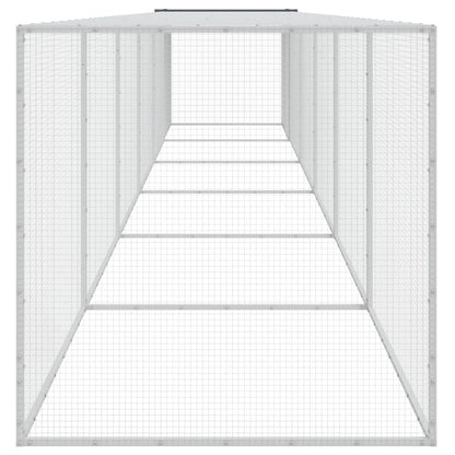 Vidaxl Gallinero Con Techo Acero Galvanizado Antracita 603x98x90 Cm_3