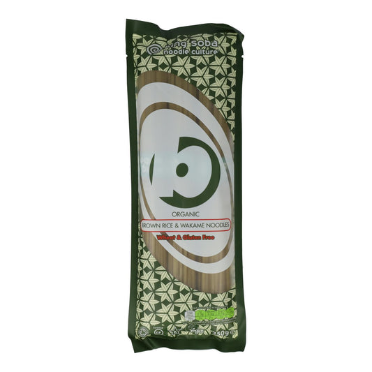 Fideos Noodles de Arroz integral y Alga Wakame King Soba 250 g