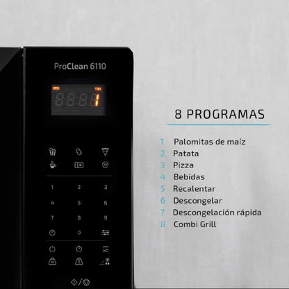 Microondas Proclean 6110. 800 W Y Grill 1000 W, Capacidad 23l, Revestimiento Ready2clean Para Una Mejor Limpieza, Tecnología 3dwave, Diseño Con Acab_4