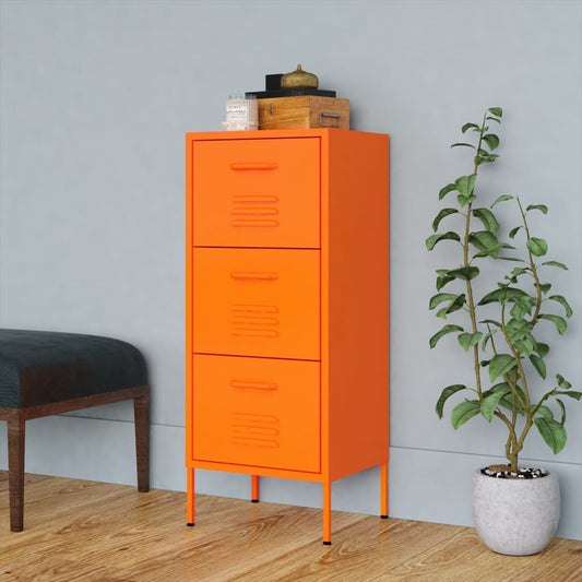 Armario De Almacenamiento Acero Naranja 42,5x35x101,5 Cm_0