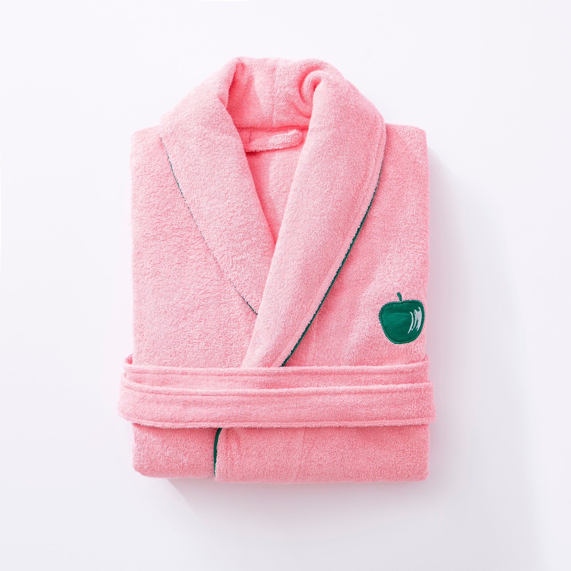 Albornoz M/l 380gsm 100%algodon Rosa Con Manzana Verde Benetton Fruits Be_2