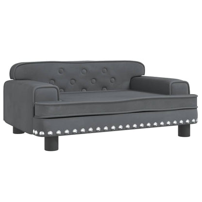 Cama Para Perros De Terciopelo Gris Oscuro 70x45x30 Cm / Vetonek_1